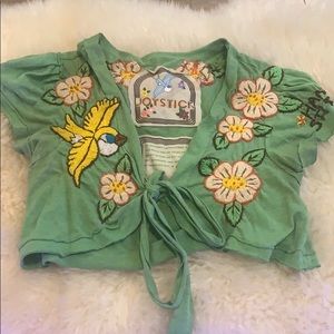 Johnny Was Joystick Embellished Shrug Small